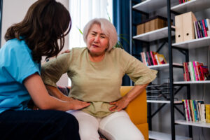 irritable bowel syndrome patient having medical exam with GI Doctor